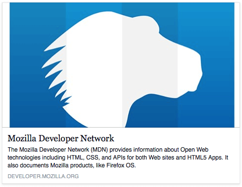 Dữ liệu giao thức open graph từ trang chủ MDN như được hiển thị trên facebook, hiển thị hình ảnh, tiêu đề và mô tả.