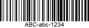 Hình ảnh mã vạch code-128. Các vạch dọc đen trắng phân bố theo chiều ngang