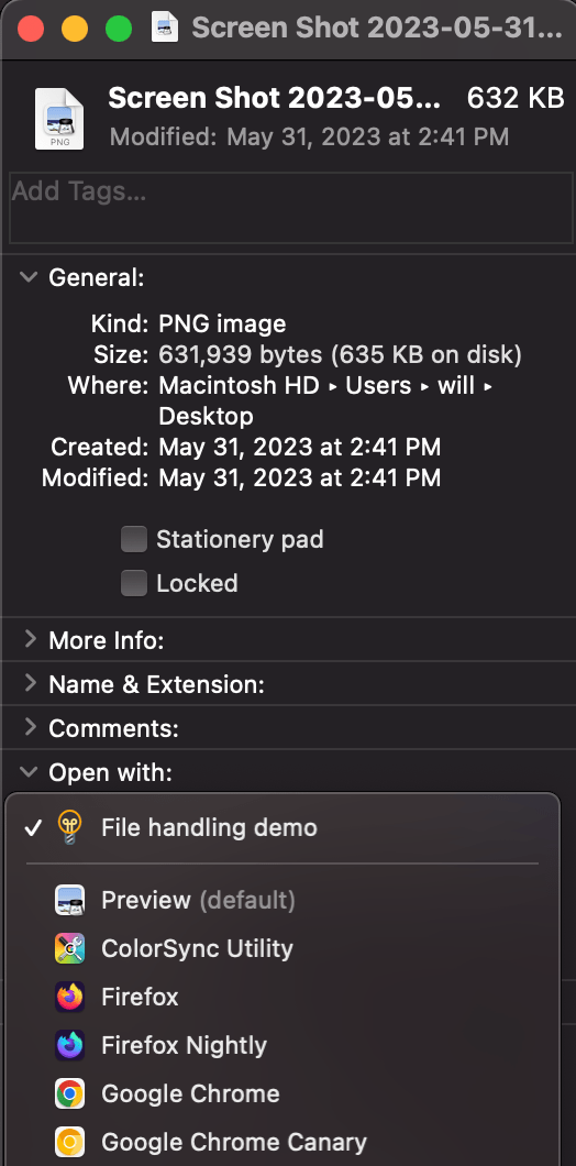 Chọn trình xử lý mặc định trên macOS